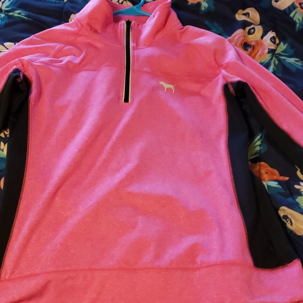 Pink VS quarter zip